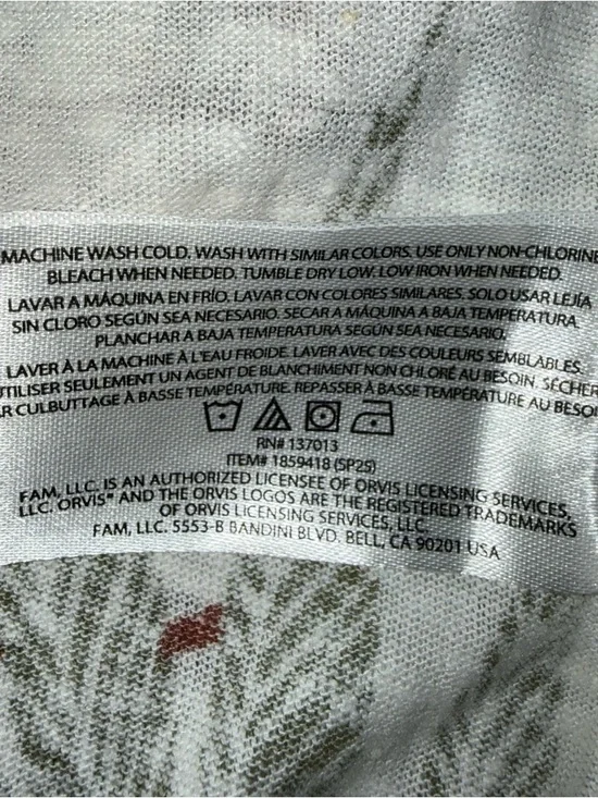 Orvis Short-Sleeve Linen Blend Scoop Neck Top with Leaf Print - Picture 5 of 6